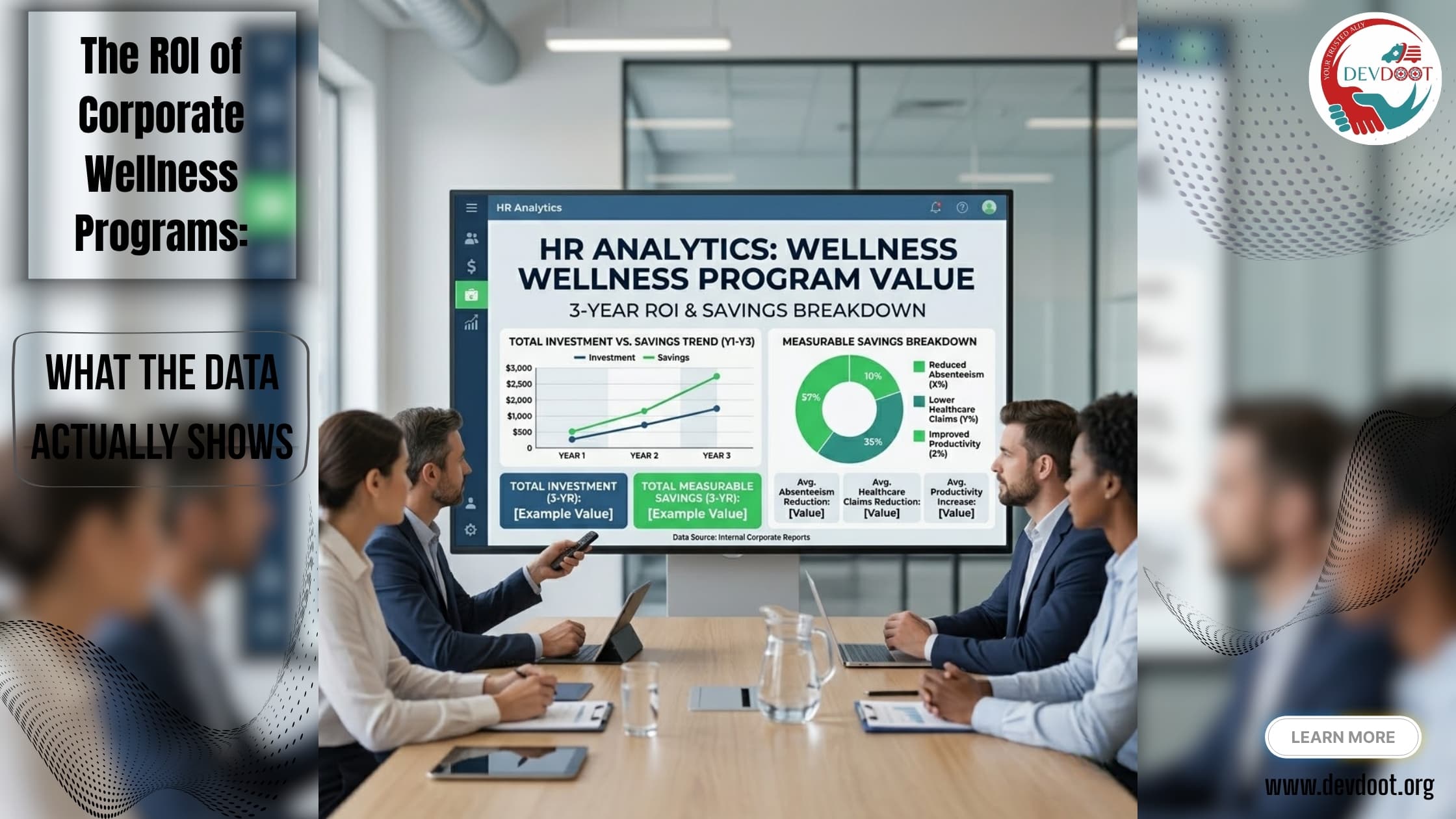Bar chart comparing corporate wellness program investment costs versus cost savings in Indian companies